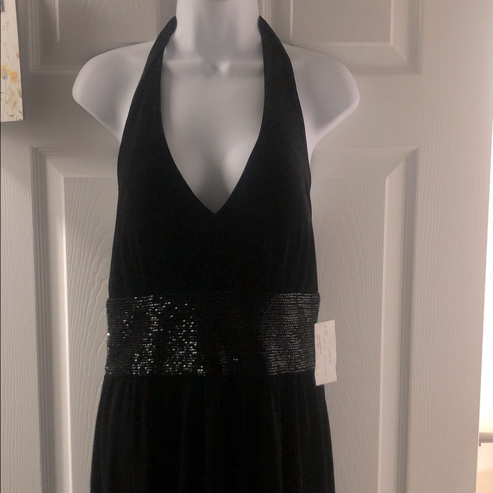 JS Boutique Black Backless Halter Dress